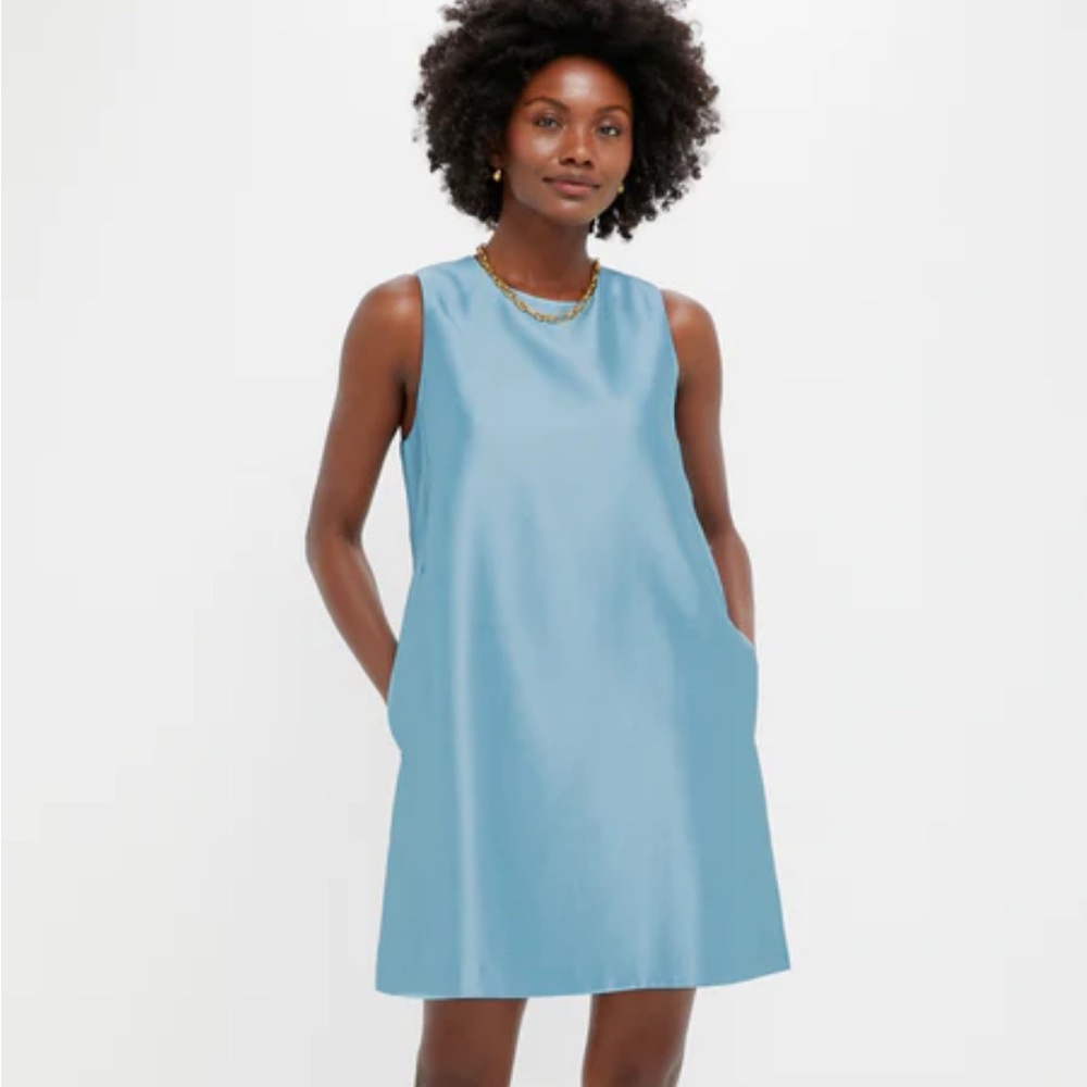 Tuckernuck Robin's Egg Blue Dupioni Marlowe Dress
